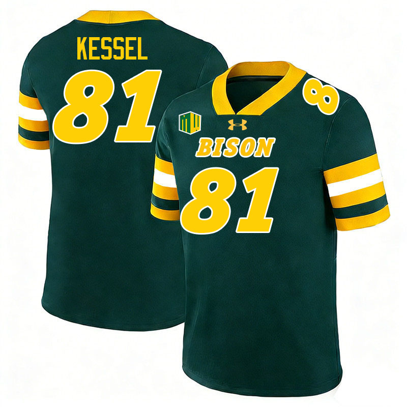 North Dakota State Bison #81 Reis Kessel College Football Jerseys,Uniforms-Green